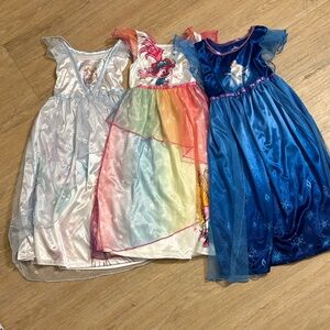 All 3 Disney Princess Nightgown Set - White, Multicolor, Blue